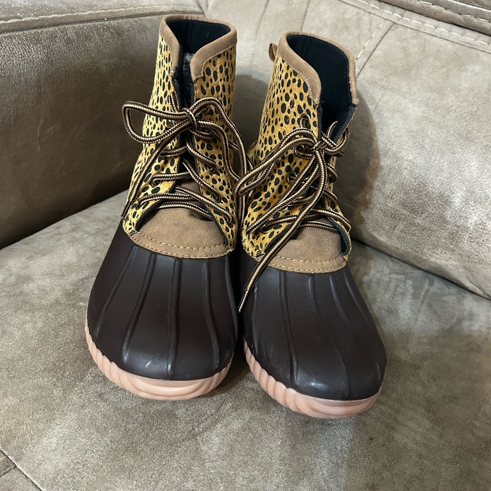Leopard Print Women's Boots